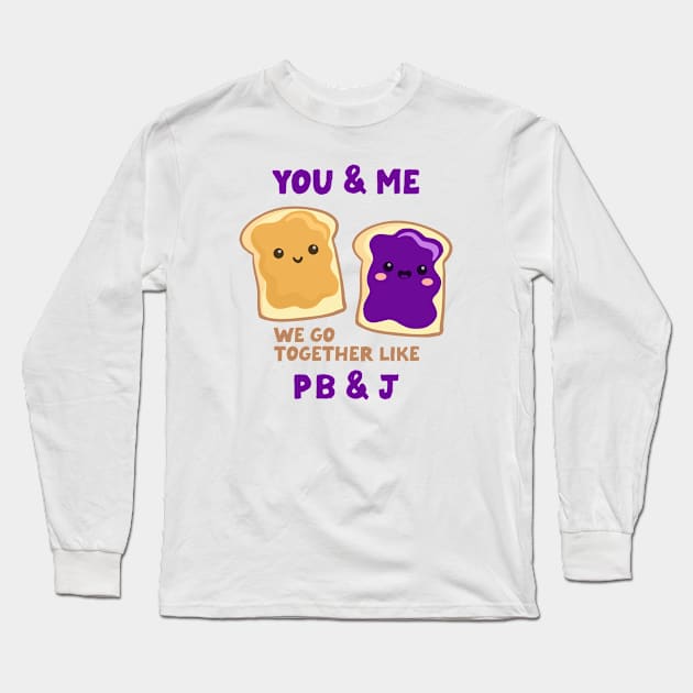 pbj you & me (grape) Long Sleeve T-Shirt by mystudiocreate